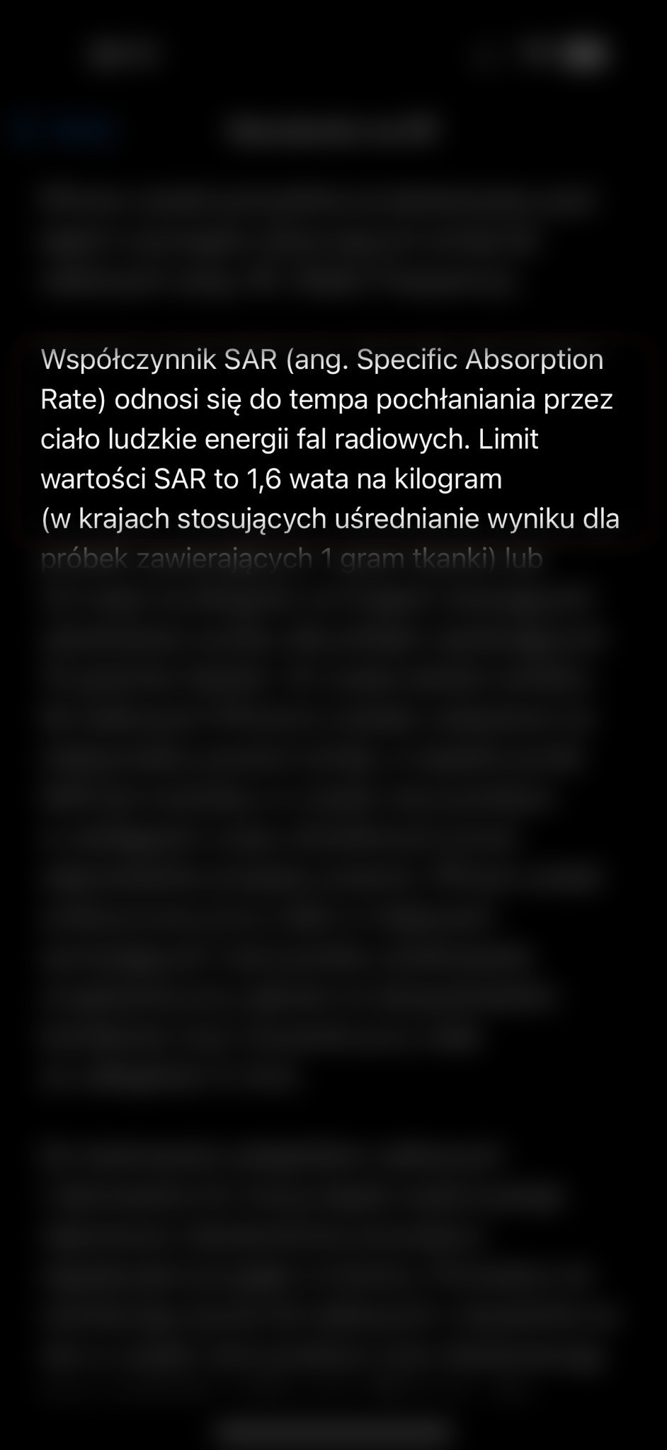iPhone Narażenie na RF 5mm