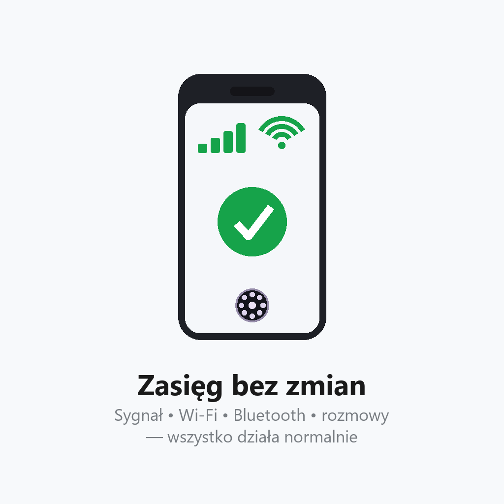 Pełny zasięg z naklejką